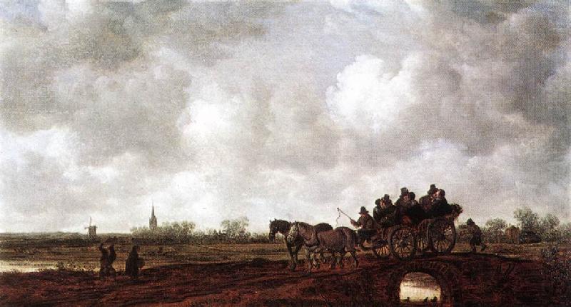 GOYEN, Jan van Horse Cart on a Bridge sg china oil painting image